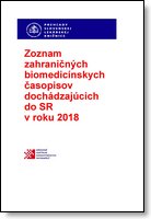 Titulka publikácie - Zoznam zahraničných biomedicínskych časopisov dochádzajúcich do SR 